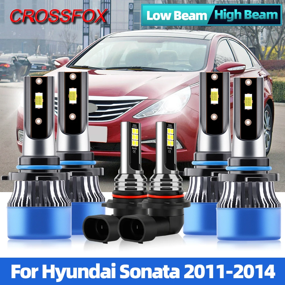 H7 Canbus Car LED Headlight Auto Headlamps Bulbs 20000LM 6000K 120W H11 Auto Fog Light For Hyundai Sonata 2011 2012 2013 2014