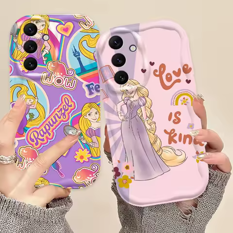 Disney Princess Rapunzel For Samsung A55 A54 A53 A52 A35 A34 A33 A32 A25 A24 A23 A22 A21S A15 A13 A14 5G Wave Oil Cover
