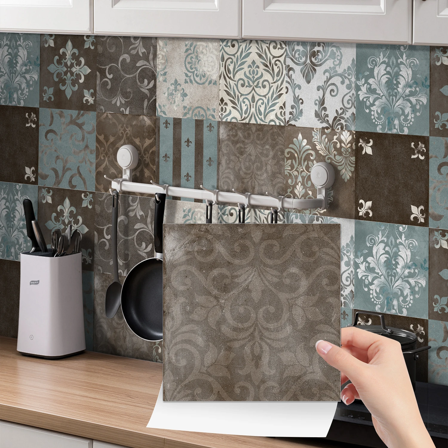 

Self-Adhesive Wall Stickers 24Pcs Set, Waterproof PVC Tile Decals for Kitchen Bathroom, Easy Peel & Stick Home Decor