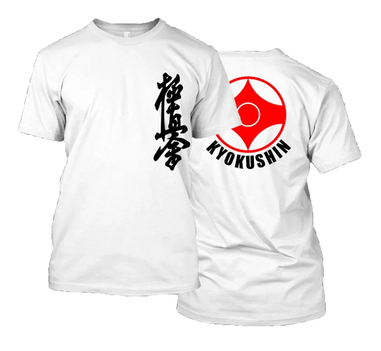 fashion manga  men Unisex Tshirt Black Tshirts Homme Tees Kyokushin Karate Masutatsu Oyama Karate Japan Custom   Men New Arrival