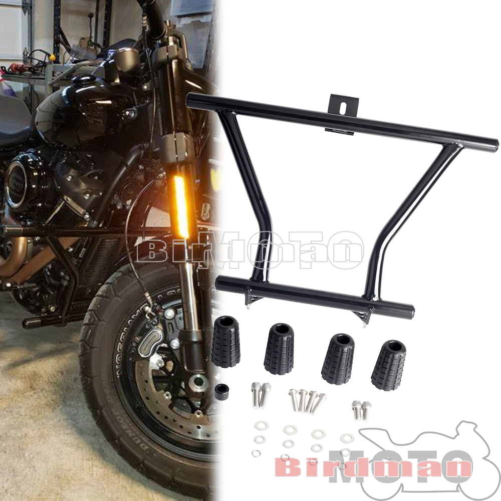 

Front Highway Peg High 2 Step Crash Bar Engine Guard Cage For Harley Softail Street Bob Low Rider S ST Fat Bob Standard 2018+