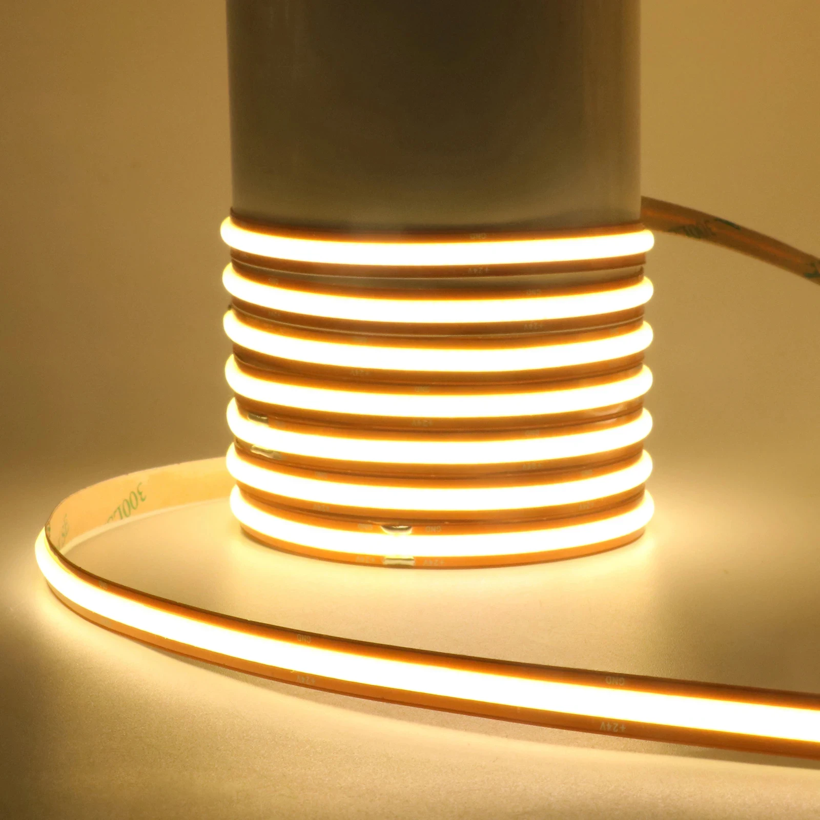 DC12V 24V COB LED Strip Light Cut Freely 528LEDs/m 8mm PCB for Room Flexible COB Linear Lights High Density 3000K 4000K 6000K — zdjęcie 7