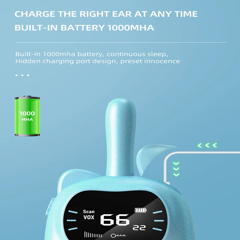 2PCS Bambini Mini Walkie Talkie Ricaricabile 1000mAh Palmare 0.5W 3km Radio Ricetrasmettitore Interphone Bambino Giocattoli Di Natale Regali