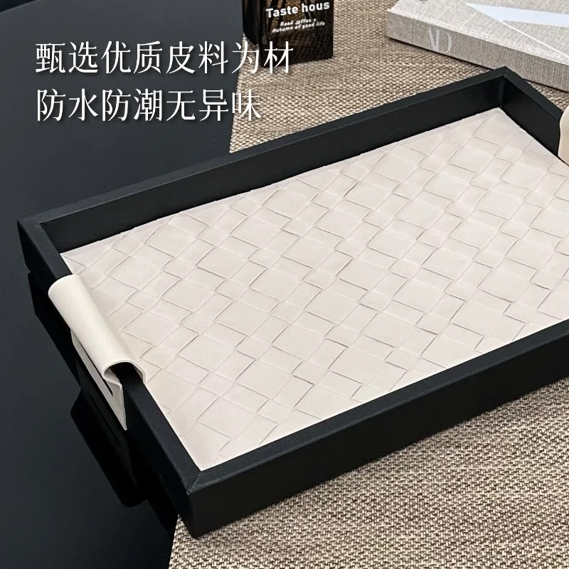 For aromatherapy perfume leather tray cosmetics high-end ornaments hotel storage tray