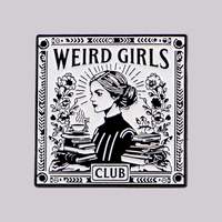 WEIRD GIRLS Enamel Pin CLUB Brooch Pines Lapel Pins Badge on Backpack Clothing Accessories Fashion Jewelry Friends Gifts
