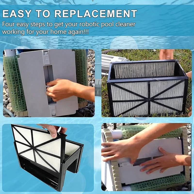 RCX70101 Filter Cartridge Refill Kit Fit For Hayward Tiger Shark Pool Vacuum Rep 827261 Robotic Pool Cleaner Filter