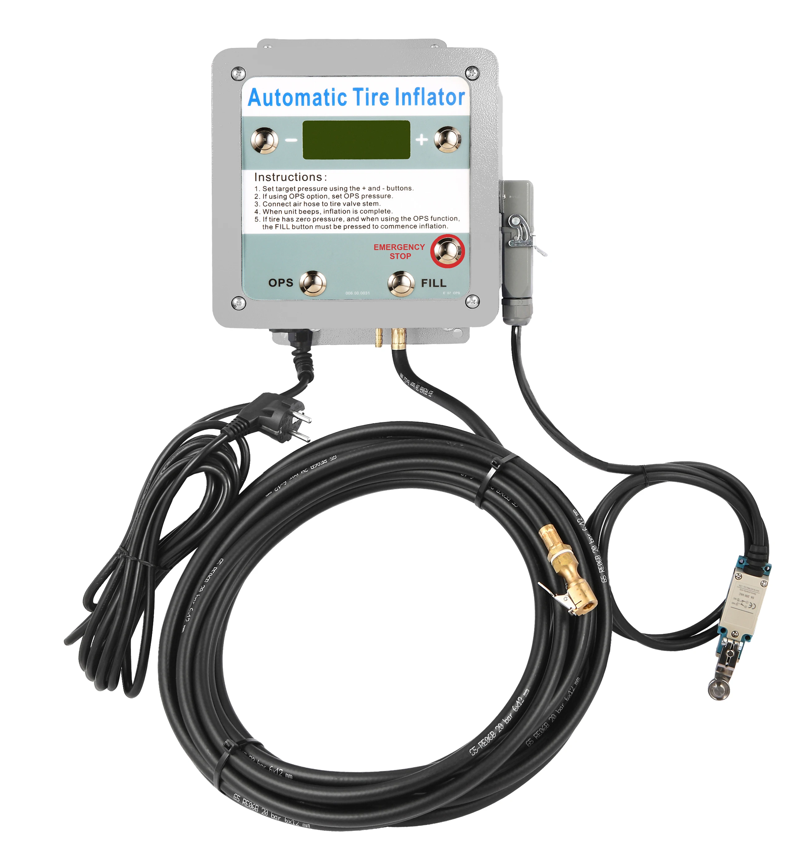 G5 Wall Mounted Automatic Tire Air Machine Digital Tyre Inflator Gas Station Petrol Station Tire Inflators With Air Compressor