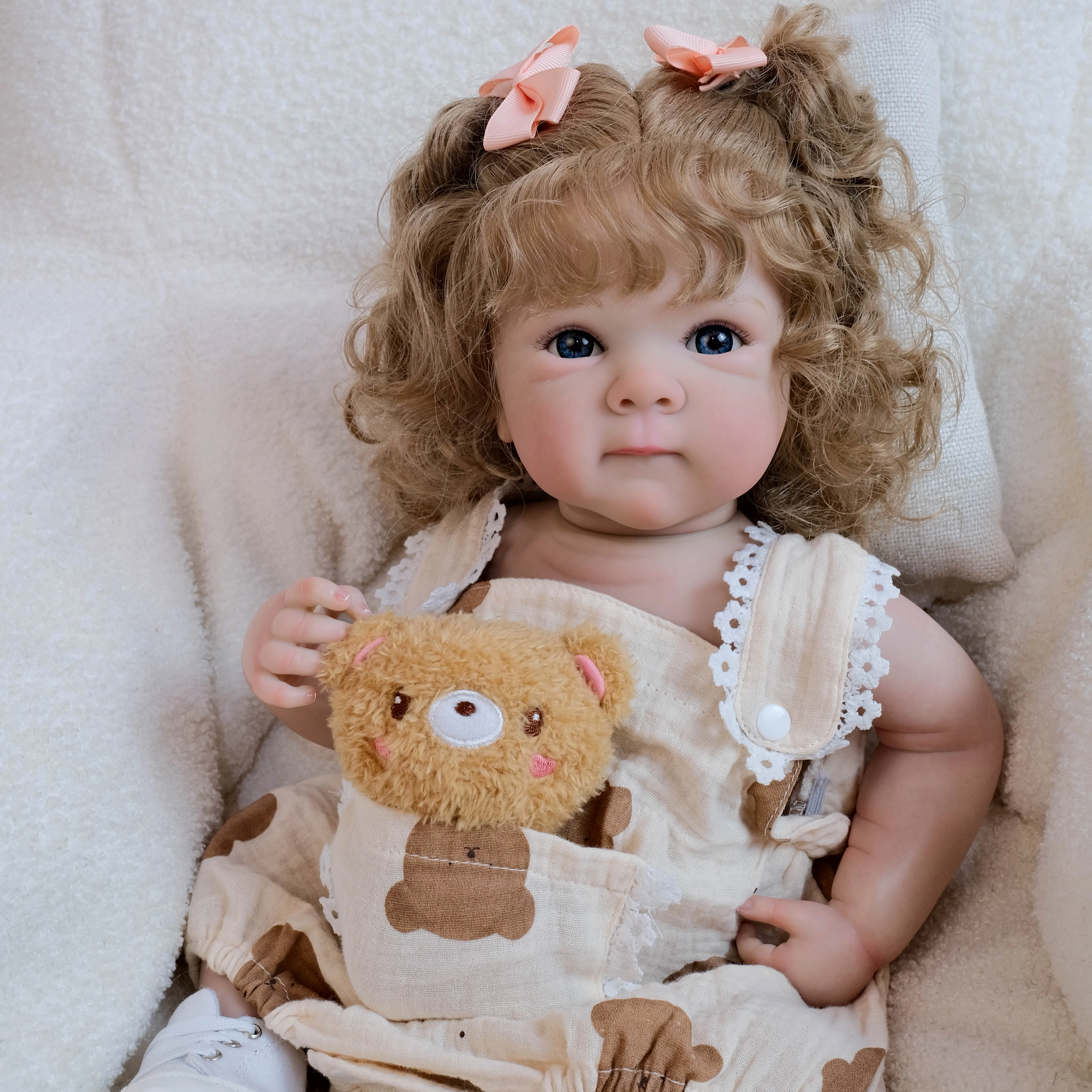 NPK 19 inch Bettie Reborn Babypop Pasgeboren Levensechte Soft Touch Knuffelige 3D Huid Geschilderd Hand Geworteld Haar Collectible speelgoed