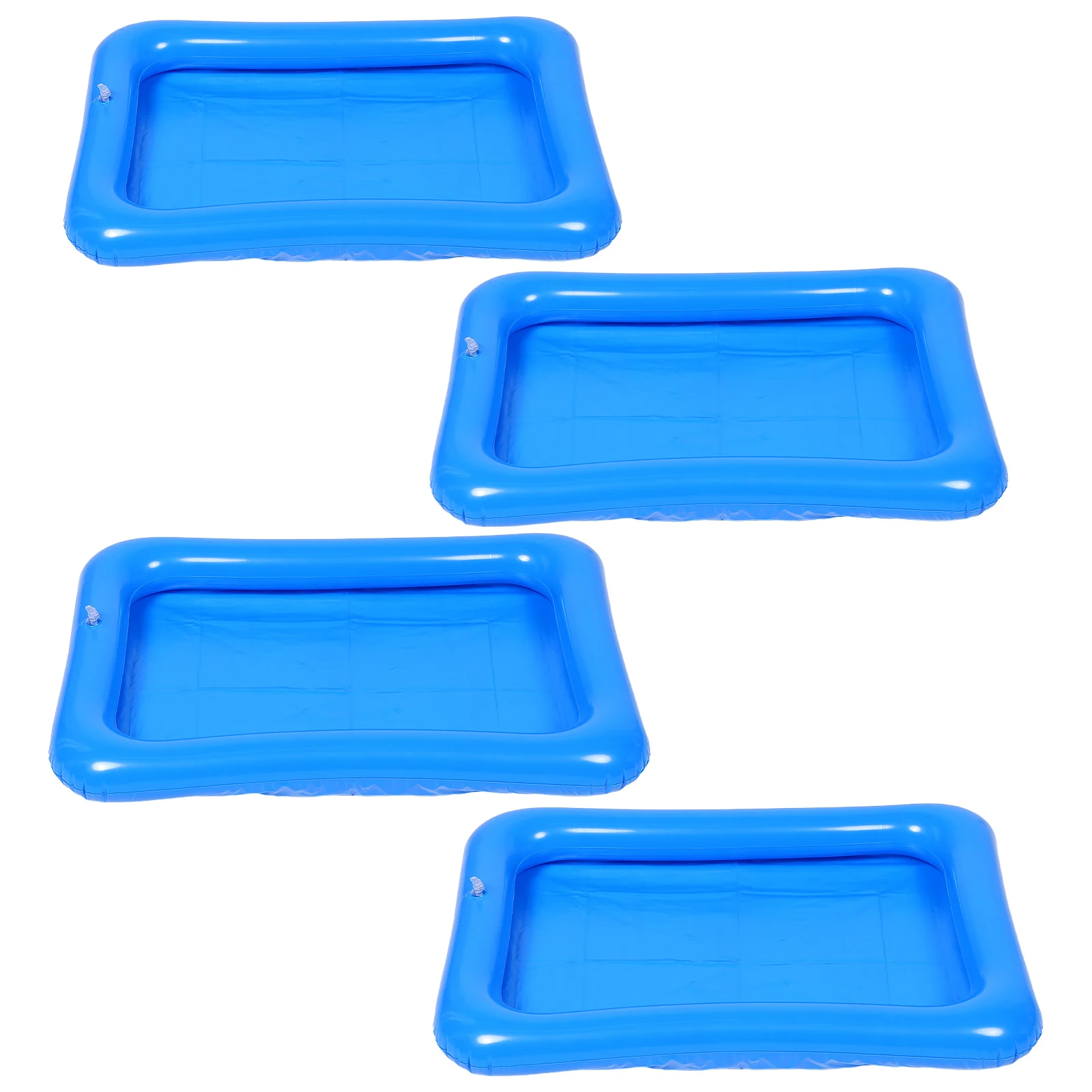 

4 Pcs Inflatable Fishing Pool Floating Summer Toy Beach Party Sand Tray Pvc Game