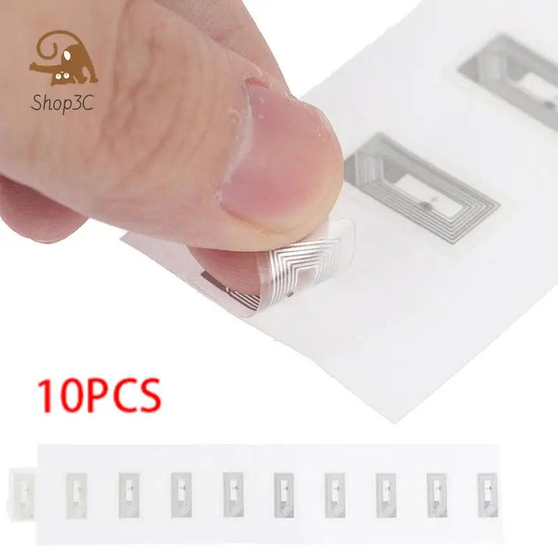 10Pcs NFC Chip Ntag213 Sticker Wet Inlay 2*1cm 13.56MHz RFID NTAG213 Label Tag Dropshipping