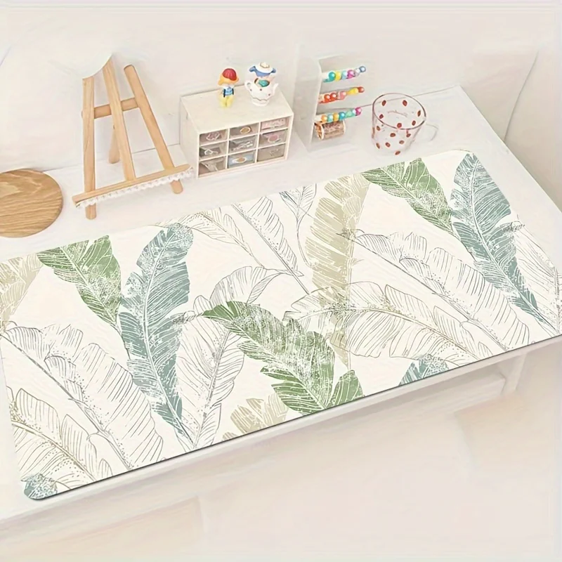 

Large Gaming Mouse Pad Desk Mat Non-Slip Tropical Leaf Computer Accessory Large Mouse Pads Desk Pad Carpet Mouse Mats Playmat