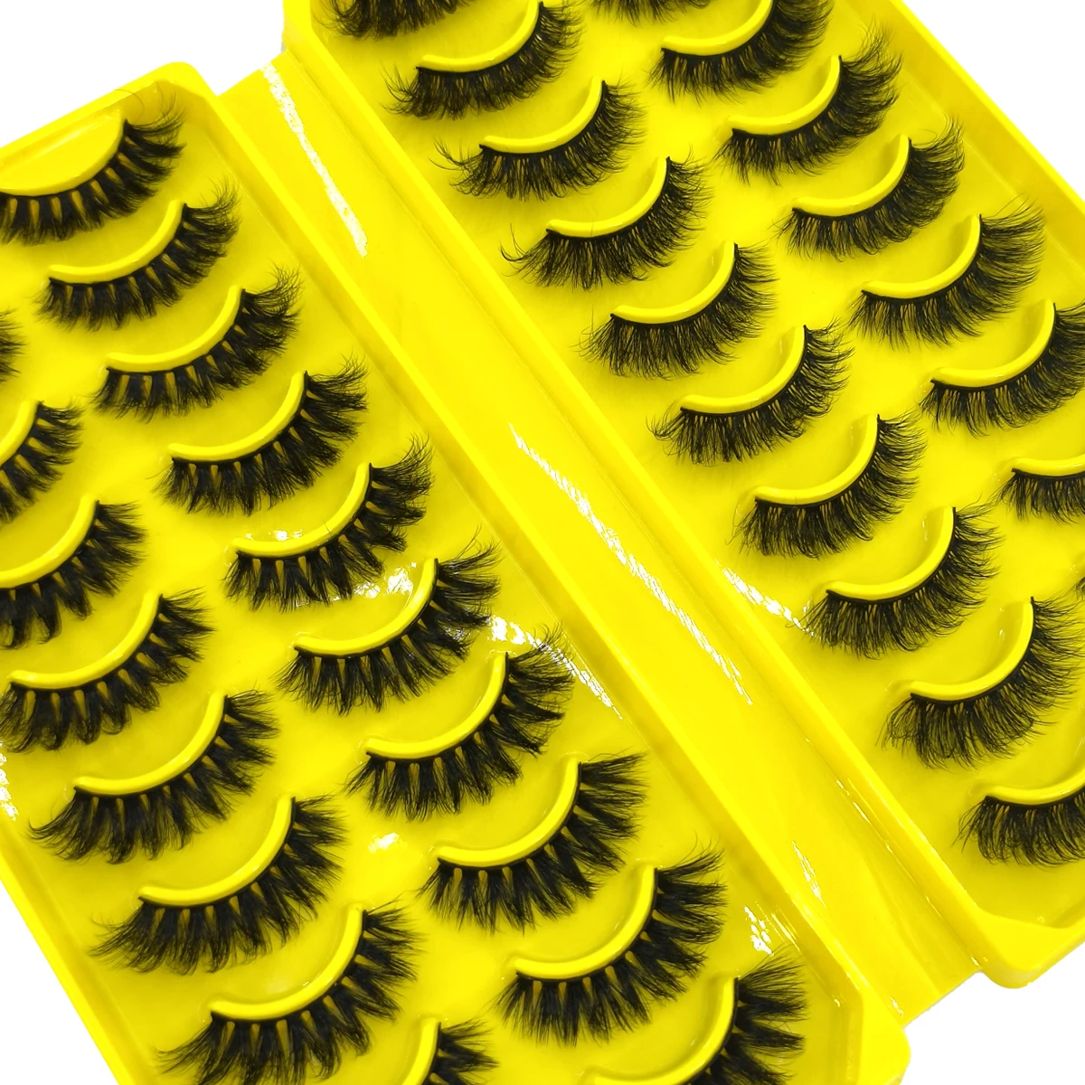 HBZGTLAD 20 Par Sztucznych Rzęs Długotrwałe Puszyste Rzęsy z Imitacji Norek Dramatyczne Rzęsy z Efektem Powiększenia Gęste Długie