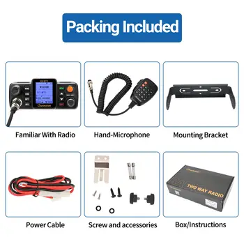 WOUXUN KG-M70 25W mobilní rádio s křížovým pásmovým opakovačem, dvoupásmový dlouhý dosah, 999 kanálů, vysoce výkonná autorádiová stanice s mikrofonem 10 nejlepší prodej wouxun kg - №2