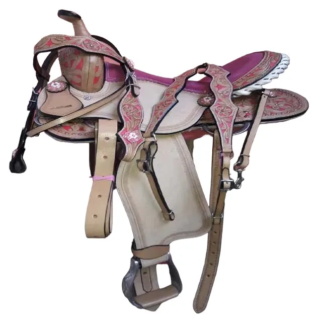 Handmade Premium Quality Leather Western Barrel Racing Horse Saddle Trail Custom Size Design Color With All Accessories Included