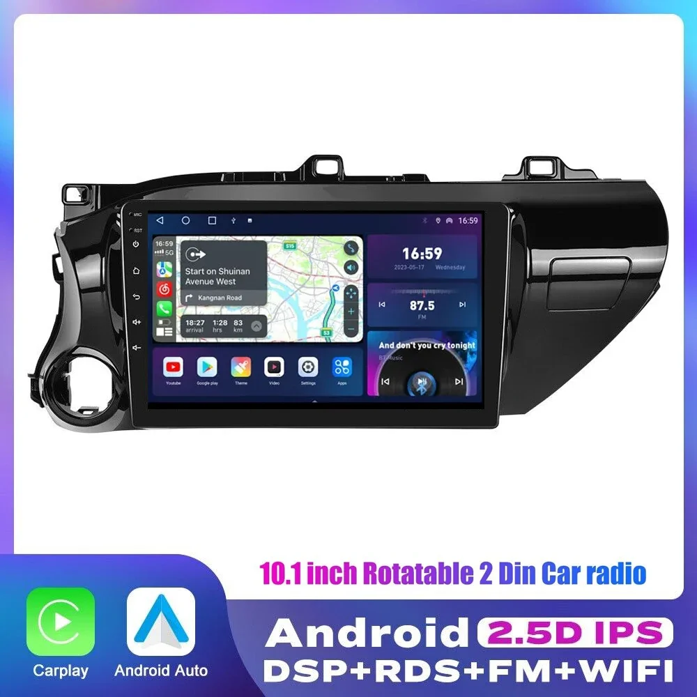 

4G+WIFI For Toyota Hilux Revo LHD 2016 - 2018 2019 2020 Android car dvd auto radio stereo head unit multimedia player GPS BT