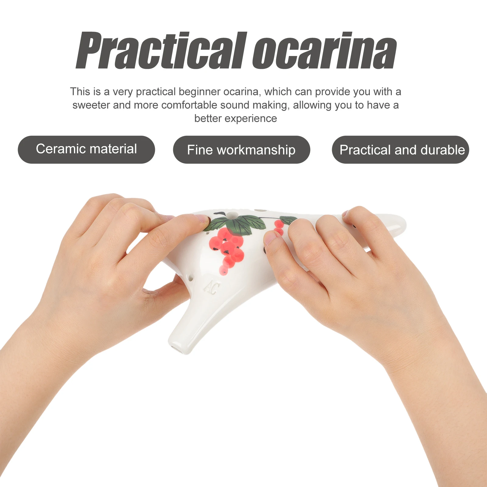

Ocarina Musical Instrument for Beginners Wind Practice Ocarinas Kids Student Hole