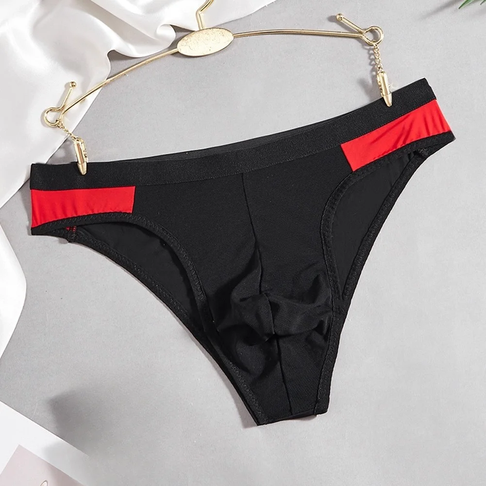 Mens Mesh Triangle Panties Low Waist Transparent Thin Soft Breathable Underwear Breathable Bottoms Brief Boys' Underwear