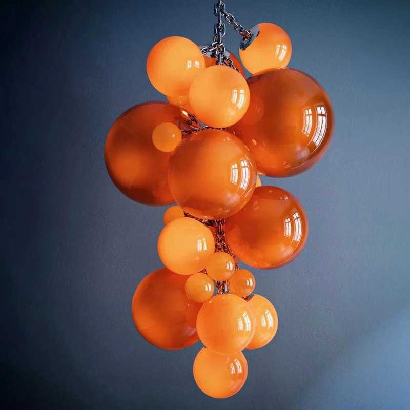 Luxury Grape Fruit Pendant Lighs Modern High-rise Stairwell Club Dining Room Ceiling Chandelier Art Luster LED Lighting Fixtures