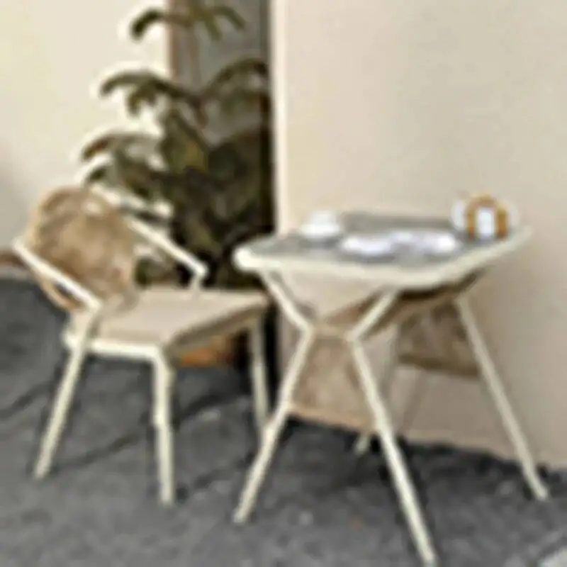 

Outdoor Minimalist Luxury Balcony Rattan Tables Chair Modern Armchair Outdoor Tables Backyard Patio Jardin Mobiliario Furniture