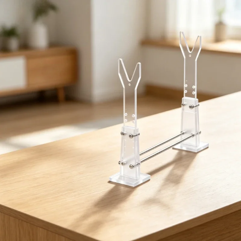 Clear Acrylic Desktop Display Holder Multi-angle Adjustable Support Frame for Mini Collectible Models