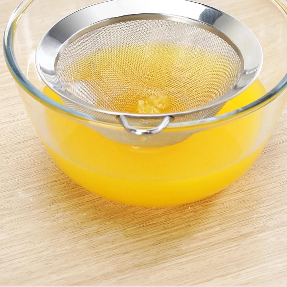 

3 Pcs Black H Stainless Steel Sieve Kitchen Flour Sifter Tools Mesh Strainer Portable H held Easy Clean Durability Long