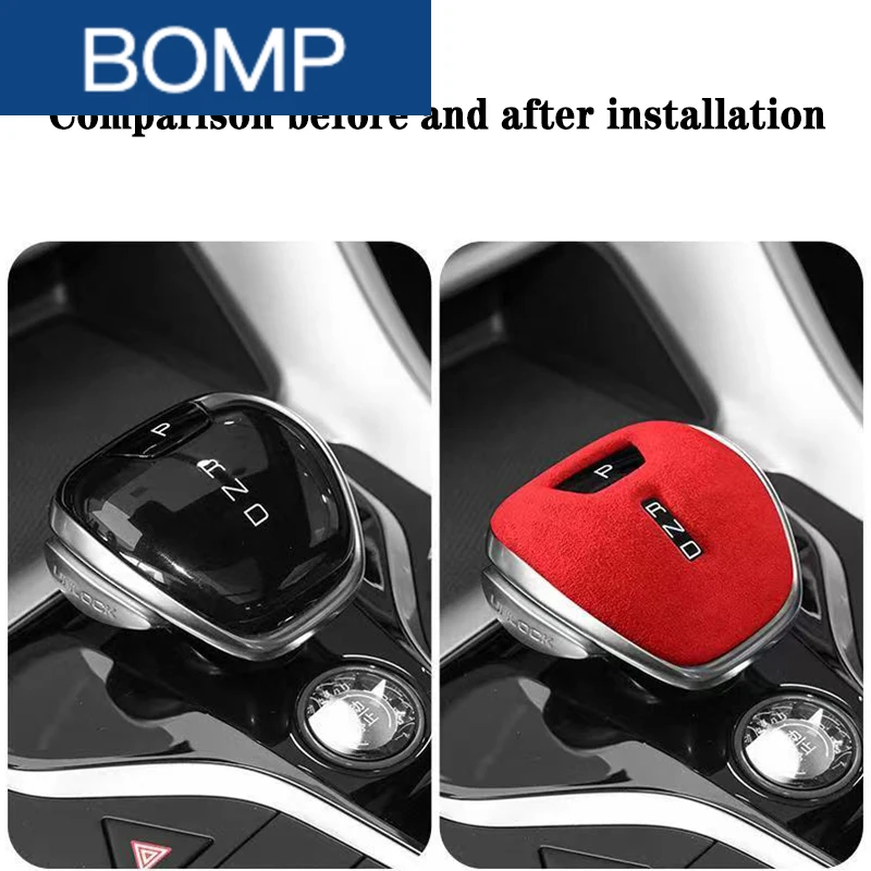 يصلح ل BYD Tang EV DMI DMP 2021 2022 2023 2024 تصفيف السيارة الجلد المدبوغ والعتاد التحول الياقات فرملة اليد غطاء تعديل السيارات