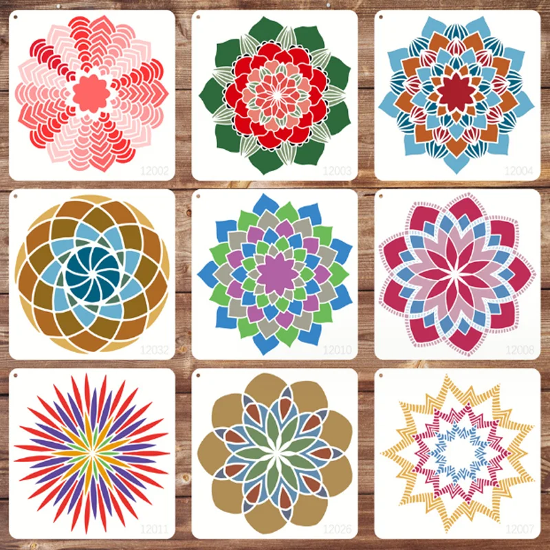 30*30cm Mandala Stencils DIY Layering Stone Wall Scrapbook Coloring Embossing Decoration Hand Drawn Graffiti Painting Template