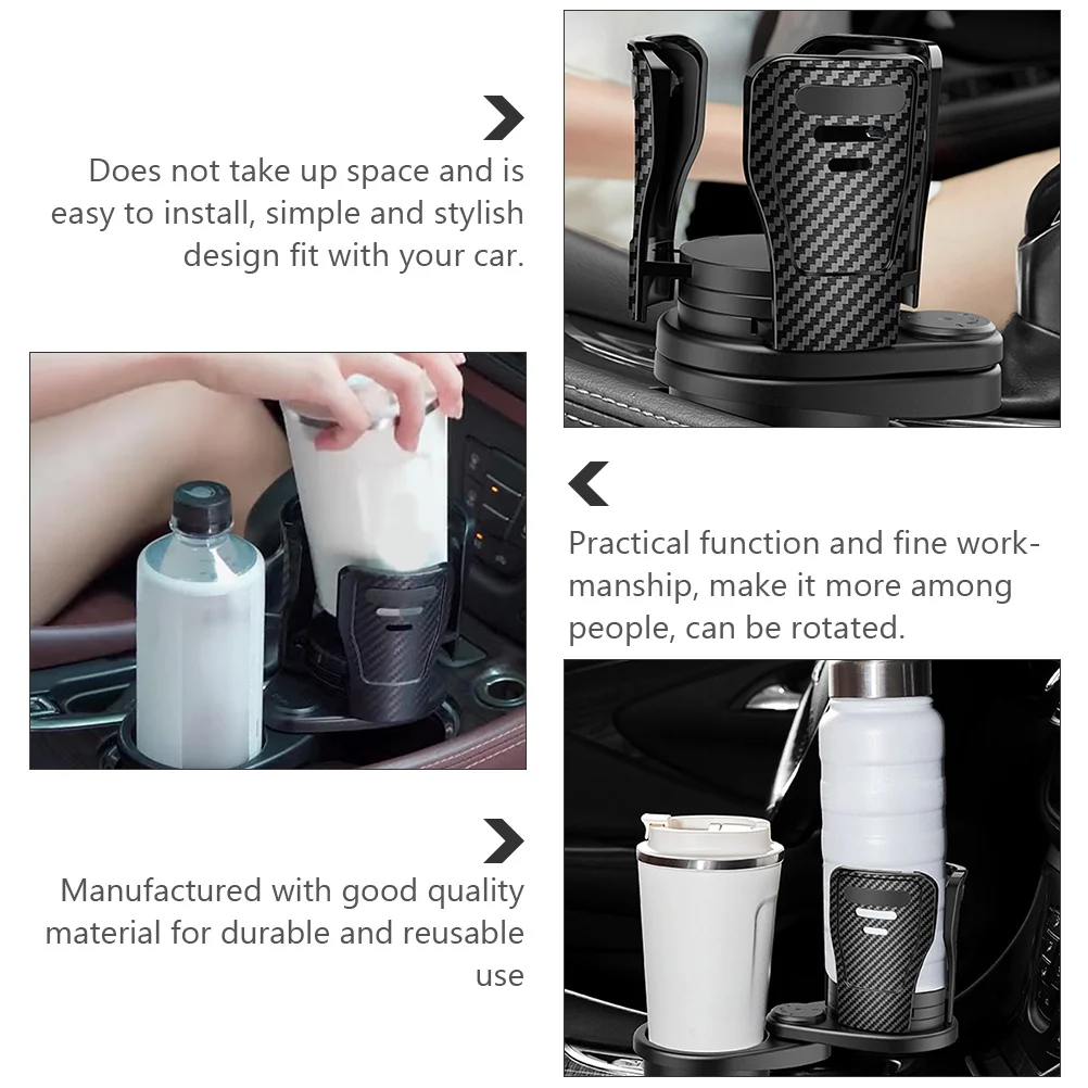 

Durable Car Water Cup Holder Premium Vehicle Cup Organizer Rotating Two-in-One Design for Car Drinking and Phone Storage