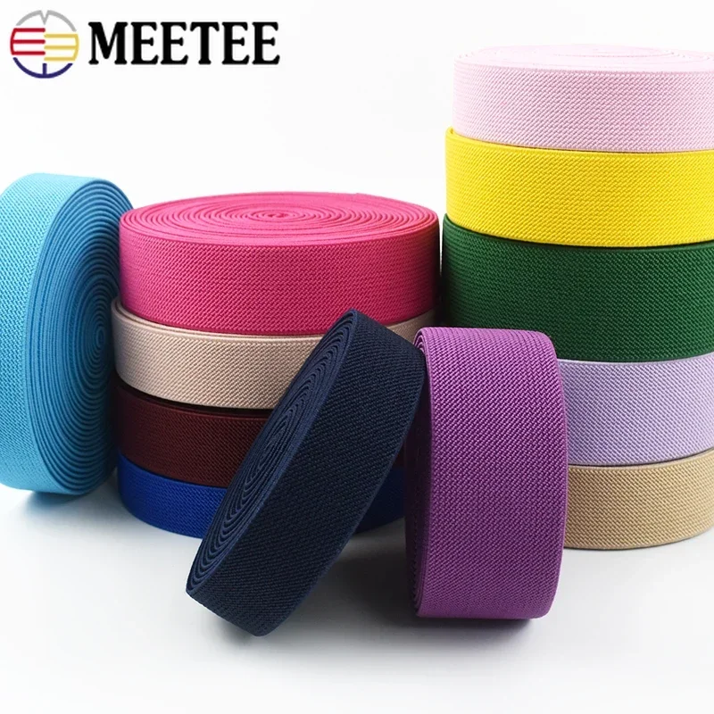 2Meters 10-50mm Meetee Sewing Elastic Band Trousers Rubber Bands Underwear Elastics Rubbers for Swimsuit Strap Tape Accessories