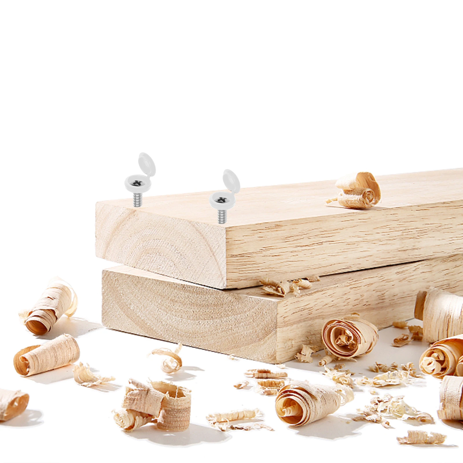 

100 Pcs Decoration Screw Cover Decorative Cap Hole Caps Furniture for Screws White Covers