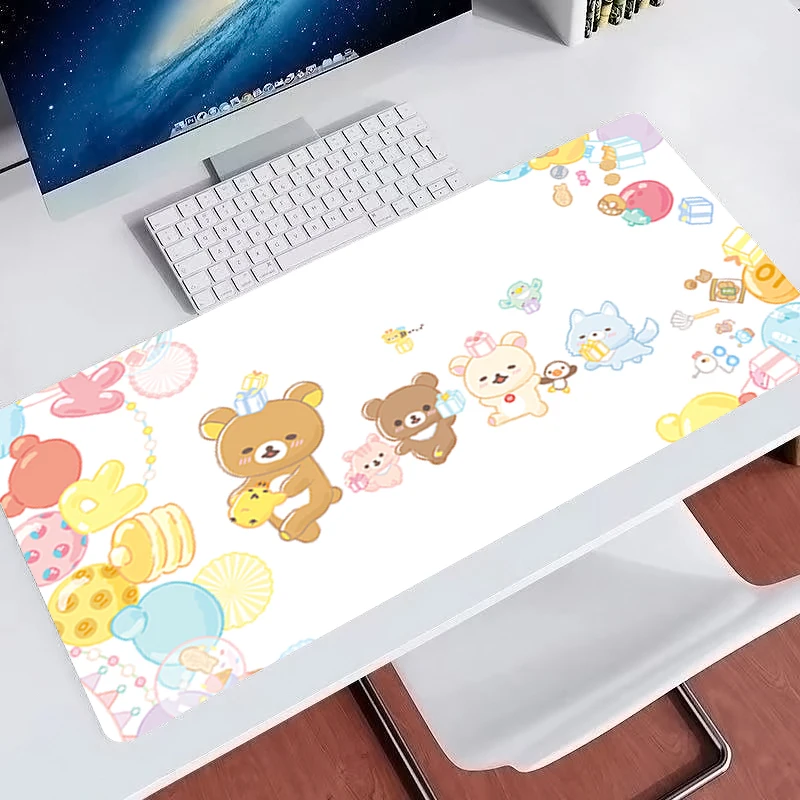 Cute cartoon Mouse pad K-korilakkuma R-rilakkuma Office Computer Desk Mat Game carpet Large Keyboard
