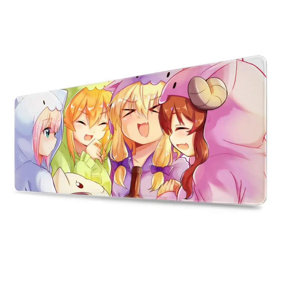 The Demon Girl Next Door Yoshida Yuuko Mouse Pad XXL Gaming Accessories Office Gamer Keyboard Desk Mat Non-Slip Laptop Mousepad