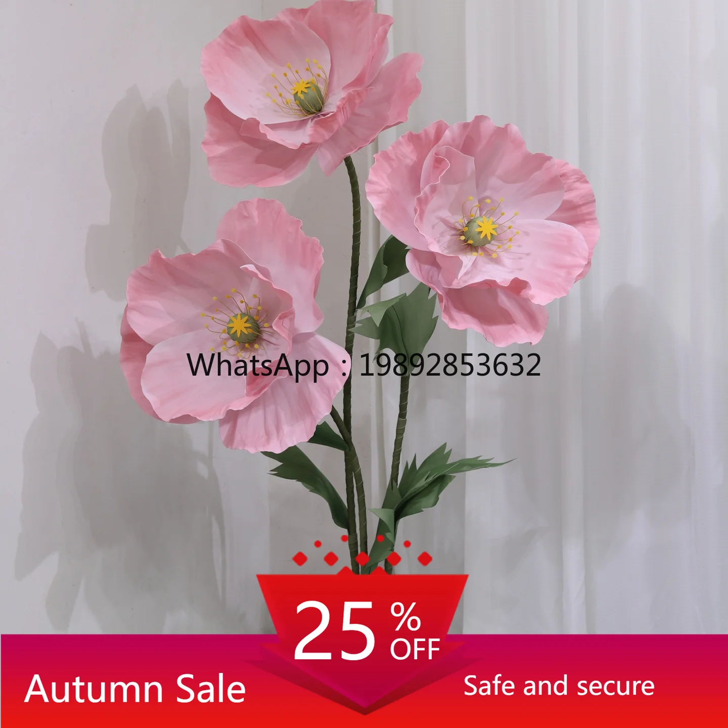 

LYY Wedding Road Guide Foam Flowers Outdoor Wedding Arrangement Handmade Paper Art Flowers Window Props Decoration