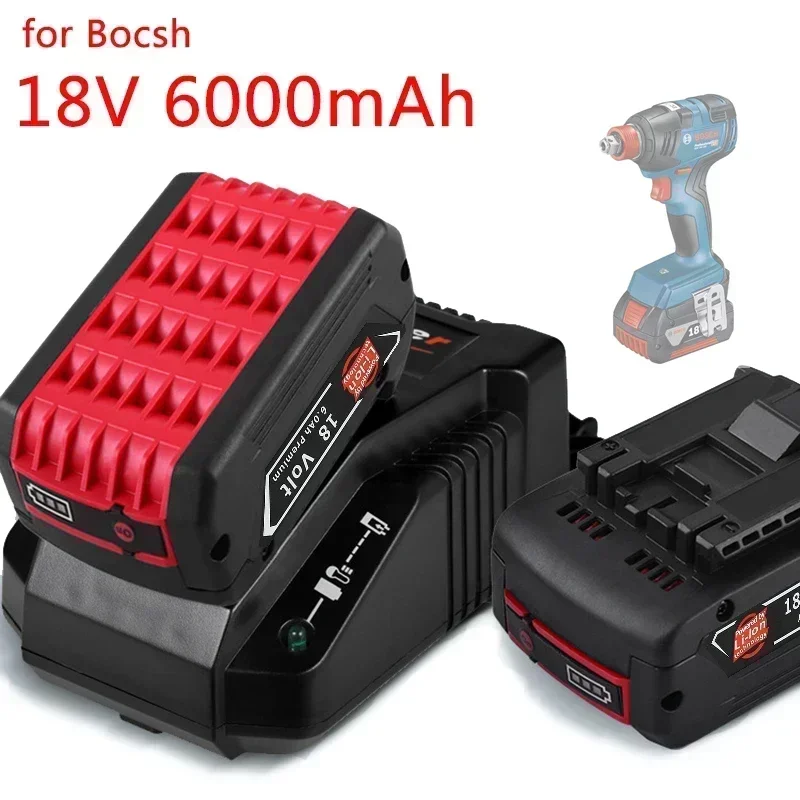 New 18V Original Lithium Battery Replaceable for BOSCH Battery Pack 6.0AH Original Tool Rechargeable Battery Ultra long life