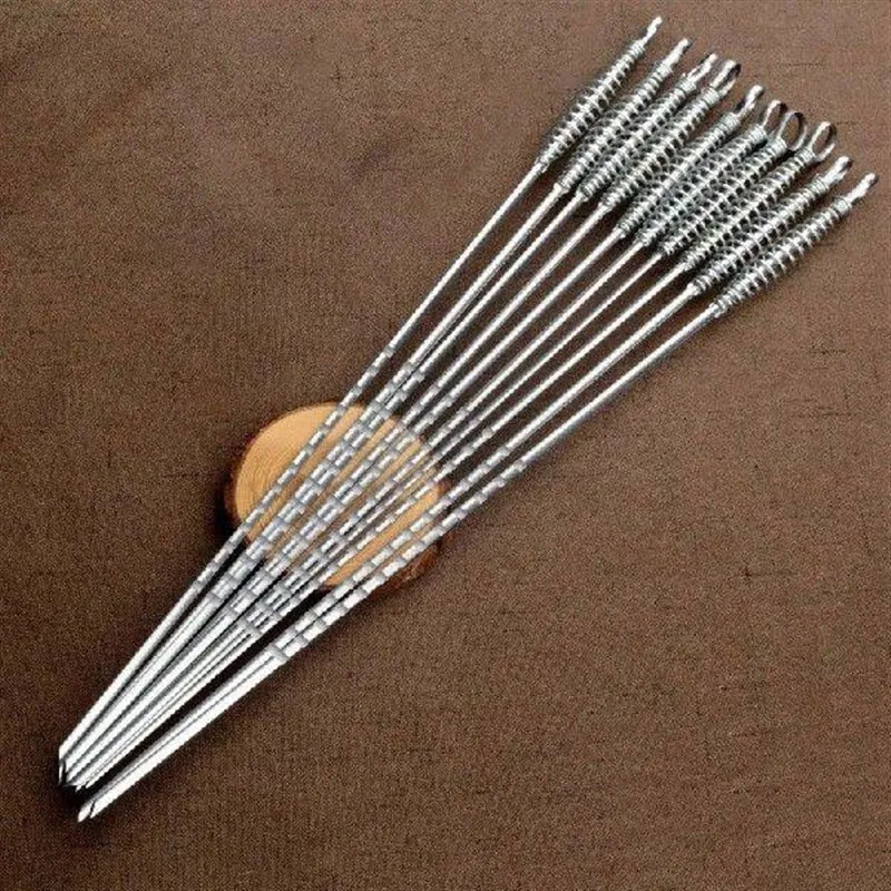 50cm-stainless-steel-bbq-skewer-barbecue-tool-spring-handle-kitchen-accessories-utensils-for-outdoor-cooking