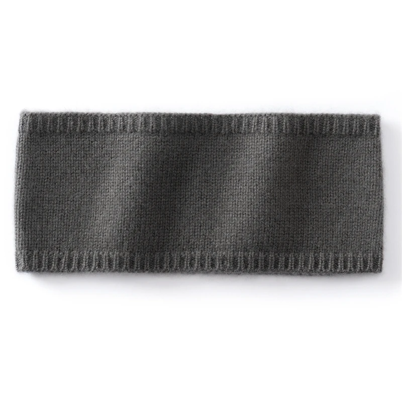 KOIJINSKY Solid Knit Cashmere Wide Headband 24×10cm Soft Stretchy Hair Band, Thermal Ear Warmer Head Wrap For Women Autumn Winte