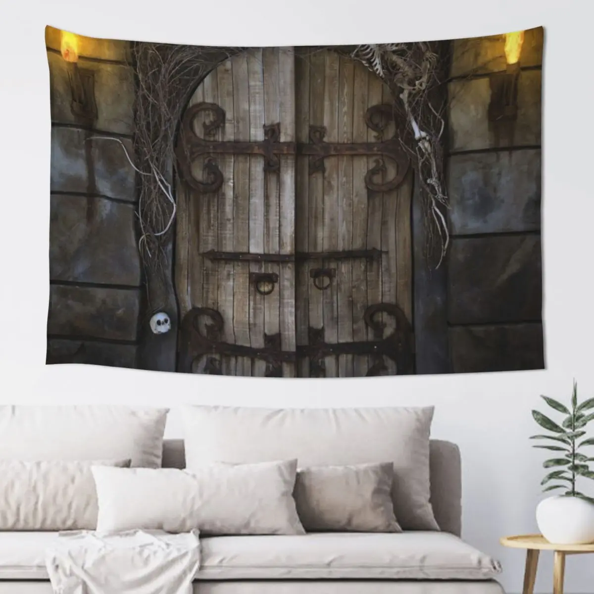 

Gothic Spooky Door Tapestry Room Decor Cute Home Decor Accessories Living Room Decoration Tapestry