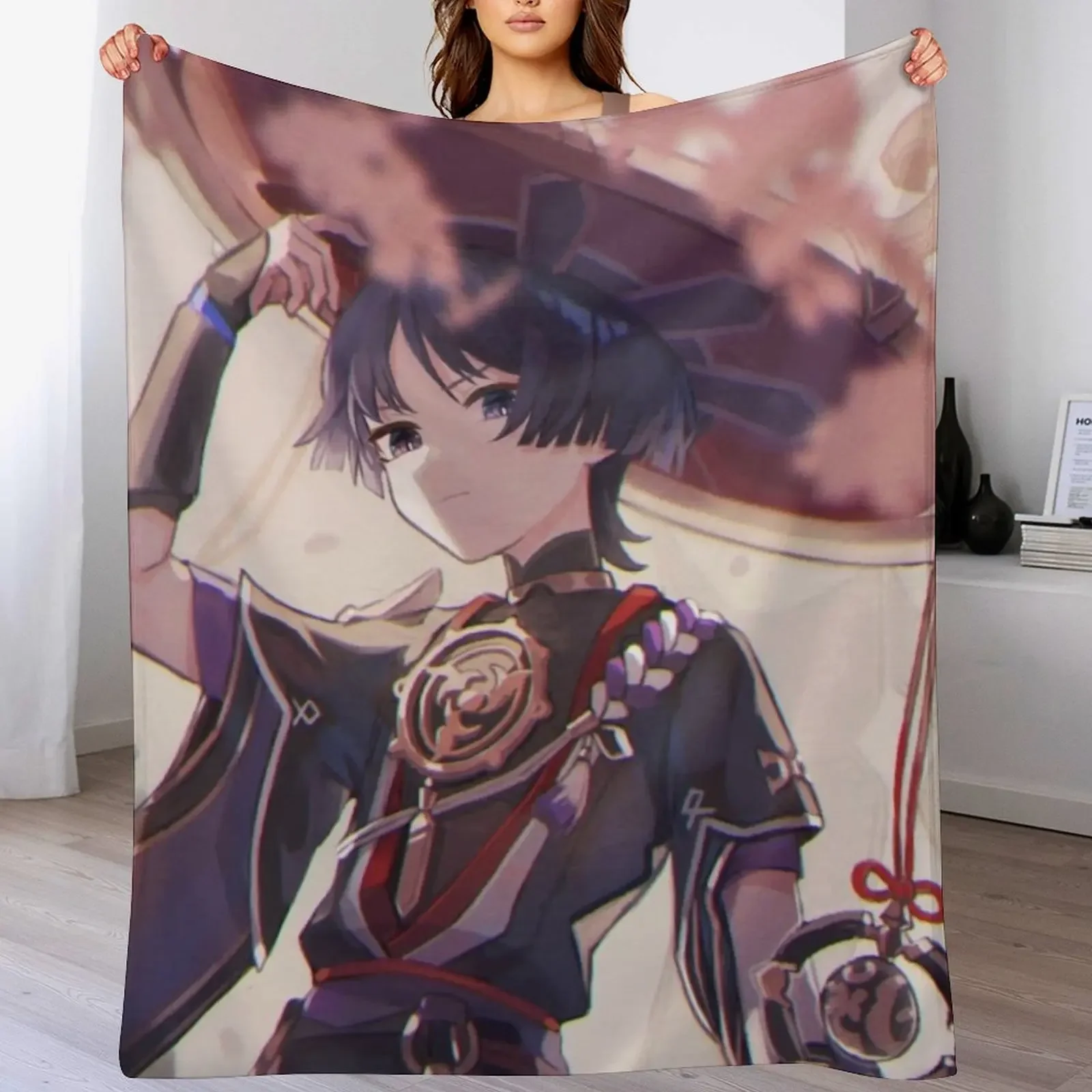 genshin scaramouche #2 Throw Blanket Designers Hairys Luxury Blankets