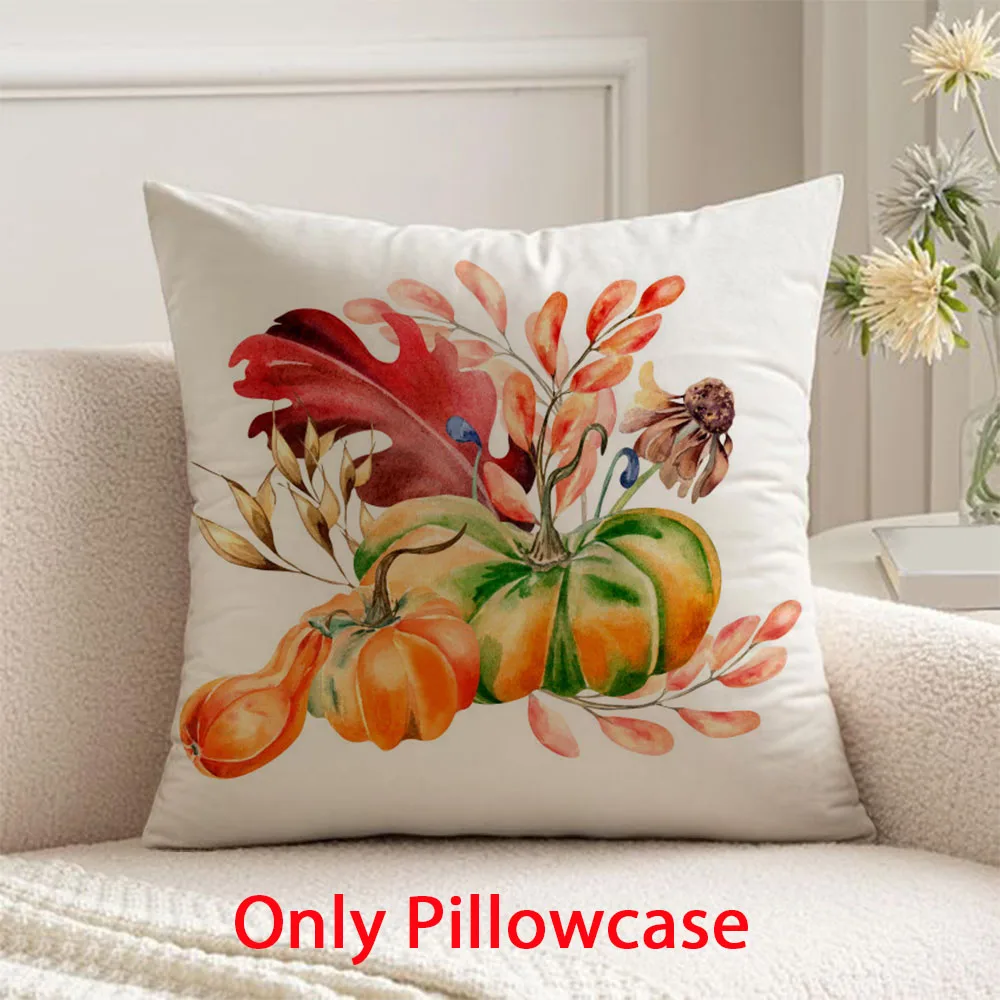 

Harvest Festival Pillow cover decorative 45x45 cushions cover for Autumn Thanksgiving Day decor Pumpkin pattern pillowcase