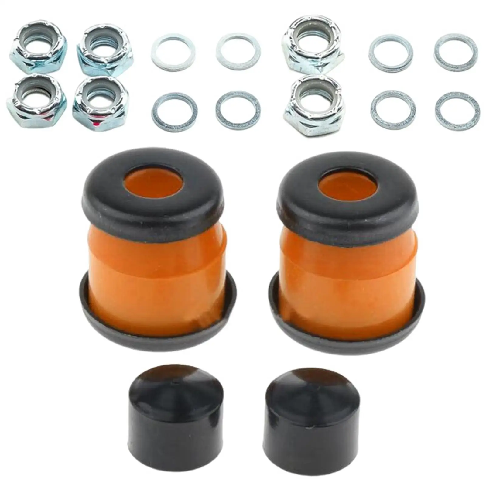 2-6pack Skateboard Truck Bushings Kit Skateboard Cup Shock Absorb orange