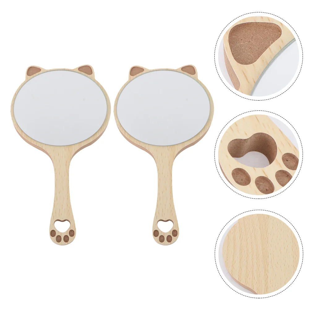 

2 PCS Double Vanity Portable Cosmetics Light Brown Glass Beauty Travel