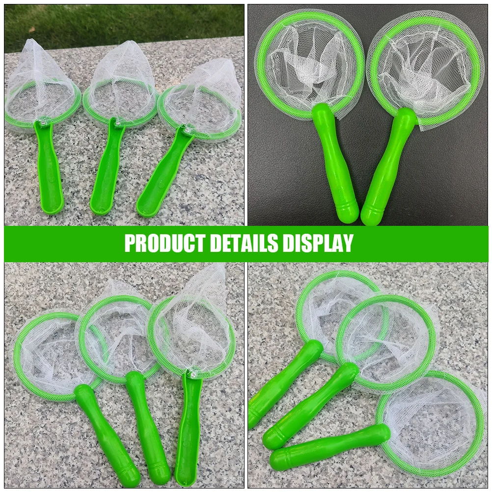 12 قطعة من شبكة صيد السمك للأطفال مصنوعة من البلاستيك خفيفة الوزن مصممة لحمام السباحة ومستلزمات شبكات صيد الأسماك للأطفال #4