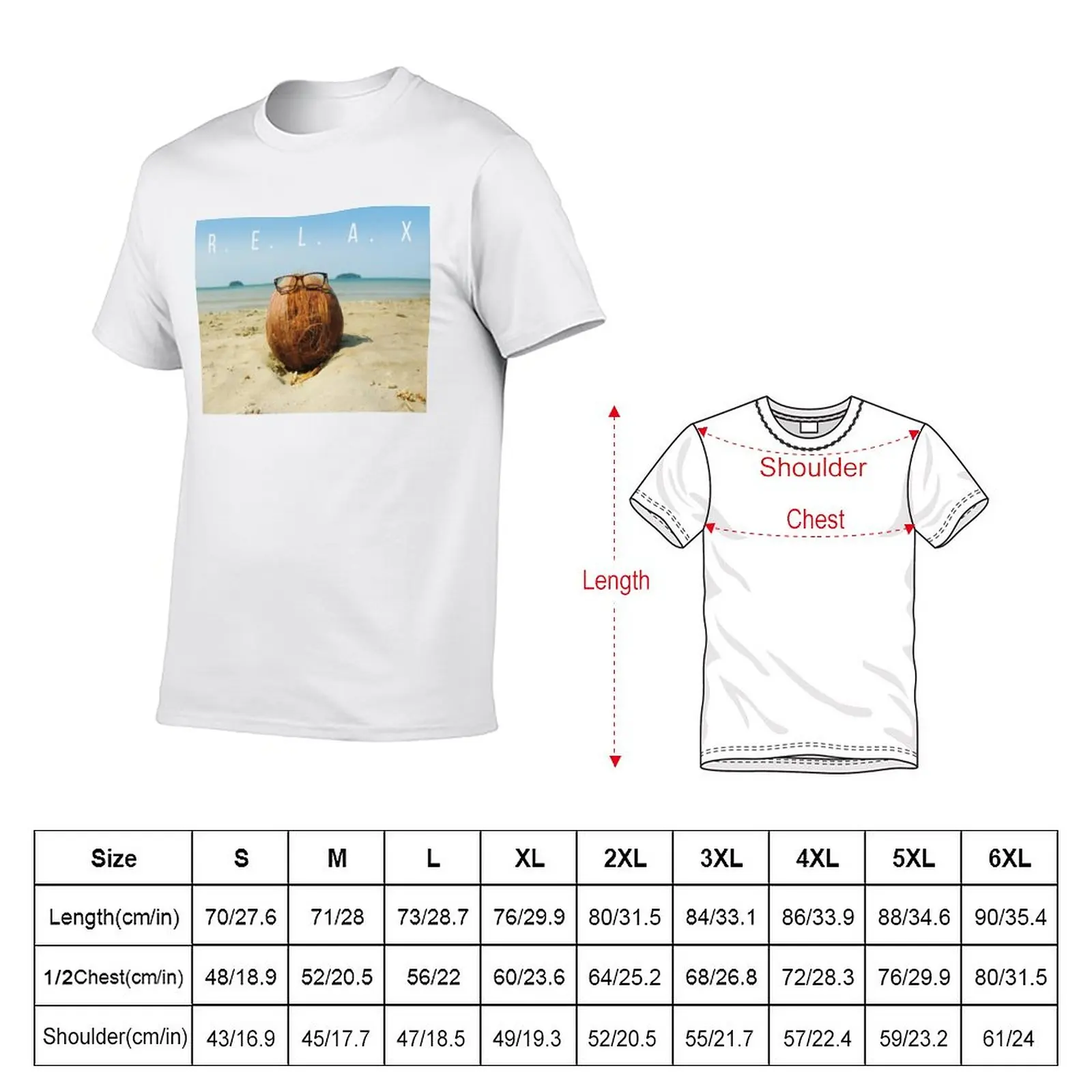 New Relax! Beach theme T-Shirt graphic t shirts plain t-shirt sweat shirt slim fit t shirts for men