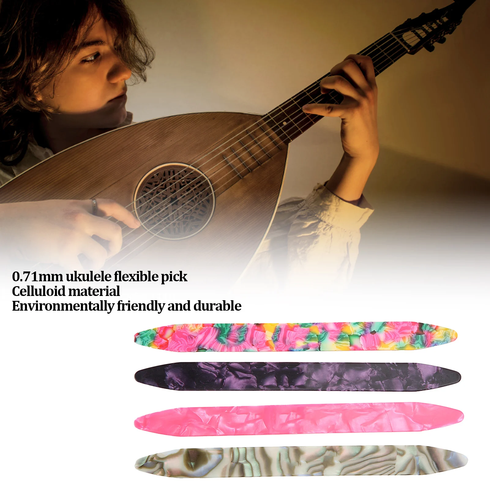 10 قطعة 0.71 مللي متر عود يختار السليلويد مرنة الريشة استبدال ل أداة نتفها السليلويد يختار استبدال المرنة #1