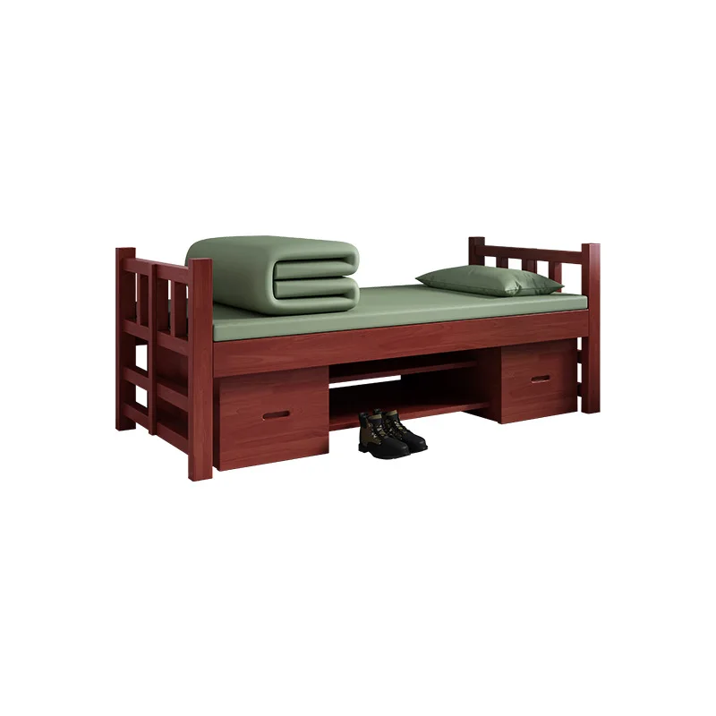Single bed, fire brigade dormitory, cadre bed, shoe cabinet, housekeeping single person