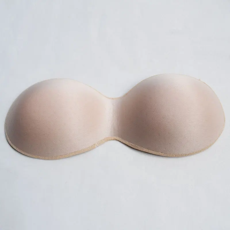 2 pieces Super Thick Inserts Push Up Breast Enhancer Cups Removable Sewn Edges Bra Padding Inserts for Women's Sports Cups Bra