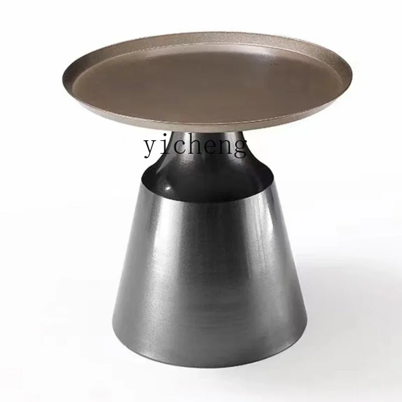 

Light Luxury round Stone Plate Corner Table Modern Simple and Fashionable Set Sofa Matching Small Side