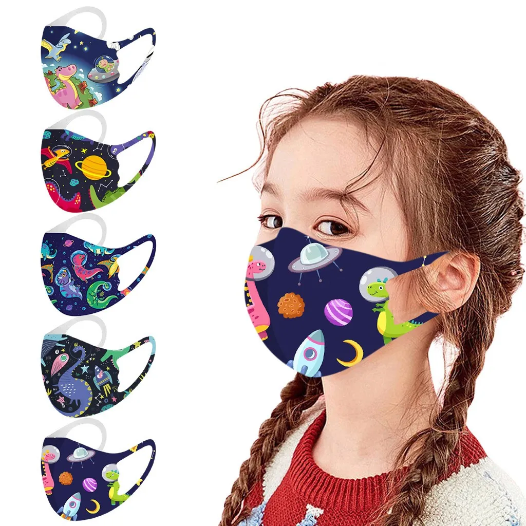 1pc  Children'S  Windproof Reusable Printed Face Mask Kids' Special Cartoon Pattern Odorless Irritation-Free Comfortable Mask