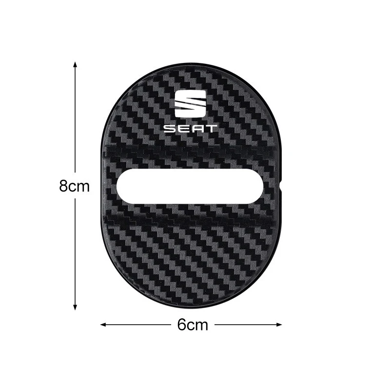 4PCS Car Door Lock Protective Cover Self-adhesive Car Decorative Accessories Car Door Lock Anti Rust Sleeve For Seat Leon Ateca