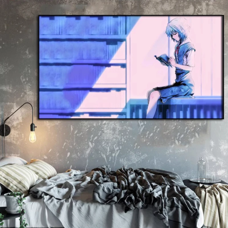 Neon Century Evangelion Final Animation Poster EVA Asuka Ayari 2D Rahmenlose Leinwand Malerei Schlafzimmer Dekoration Peripherie